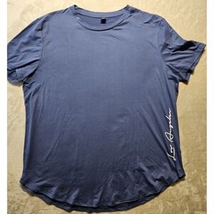 Manfinity Los Angeles Script Tee Shirt Mens XL Blue Casual Streetwear